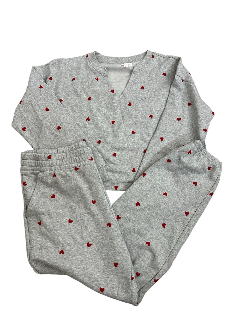Colsie Heart Print Two-Piece Lounge Set